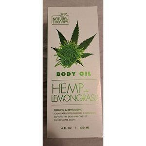 Natural Therapy 4 Oz Hemp & Lemongrass Cooling & Revitalizing Body Oil